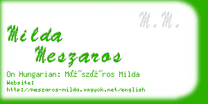 milda meszaros business card